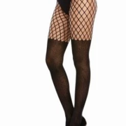 Dreamgirl Pantyhose With Solid Knitted Panty & Thigh High