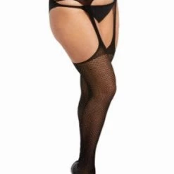Dreamgirl Plus Size Hosiery Plus Fishnet Suspender Garter Pantyhose 6 Dreamgirl Plus Size Hosiery Plus Fishnet Suspender Garter Pantyhose