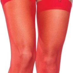 Leg Avenue Red Sheer Thigh High Stockings