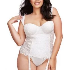 Dreamgirl Plus Size Satin Euro Strap Bustier