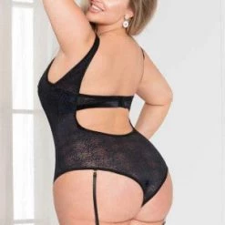 Seven 'til Midnight Plus Black Lace Teddy