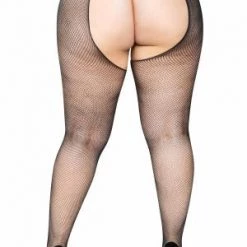 Leg Avenue Plus Size Crotchless Fishnets