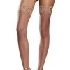 Dreamgirl Nude Sheer Lace Top Thigh High Hosiery