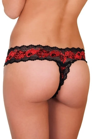 LingerieDiva Red Crotchless Lace V-Thong 2 LingerieDiva Red Crotchless Lace V-Thong