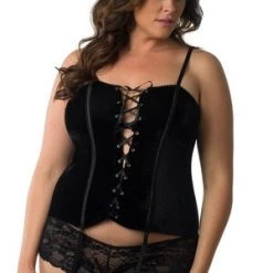 Velvet Kitten Plus Seductive Velvet Corset Plus Size