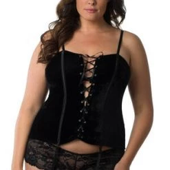 Velvet Kitten Plus Seductive Velvet Corset Plus Size