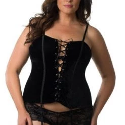 Velvet Kitten Plus Seductive Velvet Corset Plus Size