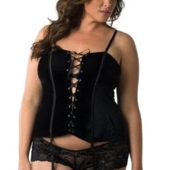 Velvet Kitten Plus Seductive Velvet Corset Plus Size
