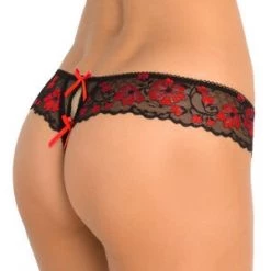 Rene Rofe Enchanted Rose Crotchless Thong