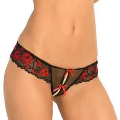 Rene Rofe Enchanted Rose Crotchless Thong