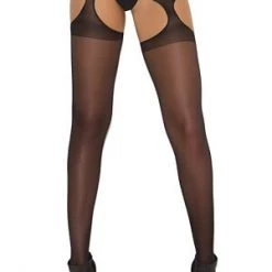 Elegant Moments Hosiery Sexy Sheer Suspender Pantyhose