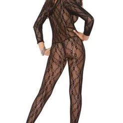 Elegant Moments Trending Sellers Sexy Deep V Lace Body Stocking