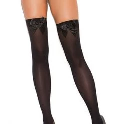 Elegant Moments Hosiery Spicy Opaque Thigh High Stockings