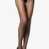 Leg Avenue Plus Size Crotchless Black Industrial Net Crotchless Pantyhose