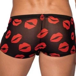 Male Power Sheer Lips Mini Short Men's
