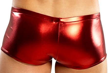 Male Power Shiny Red Pouch Short 2 Male Power Shiny Red Pouch Short