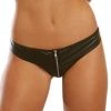 Dreamgirl Faux Leather Zipper Panty