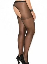 Elegant Moments Sheer & Sexy Crotchless Diva Pantyhose