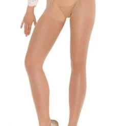 Elegant Moments Sheer & Sexy Crotchless Pantyhose