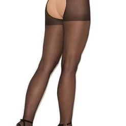 Elegant Moments Sheer & Sexy Crotchless Pantyhose