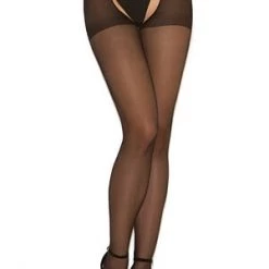 Elegant Moments Sheer & Sexy Crotchless Pantyhose