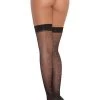 Elegant Moments Plus Size Hosiery Enticing Diva Thigh High W/Rhinestone Back Seam