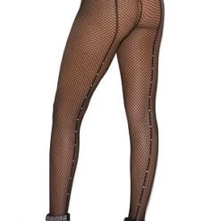 Elegant Moments Hosiery Fishnet Rhinestone Pantyhose