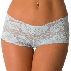 Velvet Kitten Plus Baby Blue Lace In Love Boyshort Clearance
