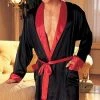 Shirley Of Hollywood Elegant Two-Tone Charmeuse Uni-Sex Robe