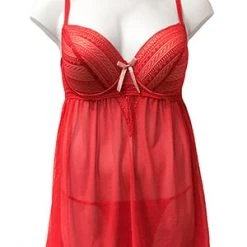 Velvet Kitten Clearance Plus Lace Talk Babydoll
