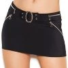 Elegant Moments Sexy Clothes Black Zipper Mini Skirt