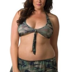 Velvet Kitten Plus Camo Kink Crop Halter Set