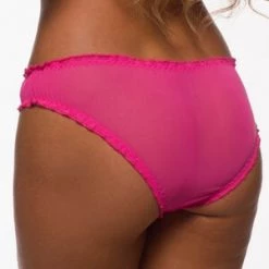Velvet Kitten Trending Sellers Pink Ruched Rene Ruffle Panty