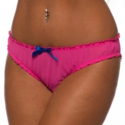 Velvet Kitten Trending Sellers Pink Ruched Rene Ruffle Panty