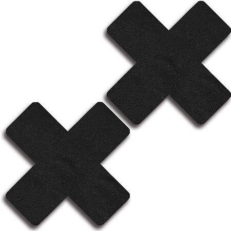 ICollection Black Leather Cross Pasties 1 ICollection Black Leather Cross Pasties