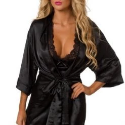 Velvet Kitten Trending Sellers Black Midnight Romance Robe Set