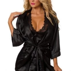 Velvet Kitten Trending Sellers Black Midnight Romance Robe Set