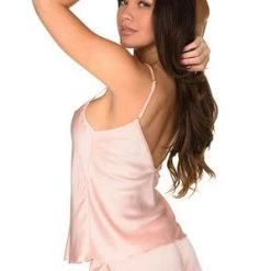 Velvet Kitten Pink Sensual Satin Cami Set