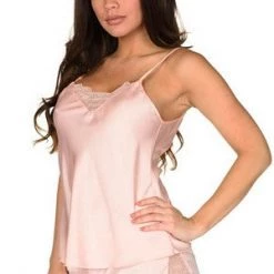 Velvet Kitten Pink Sensual Satin Cami Set