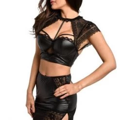 Velvet Kitten Lustful Leather Bra Set