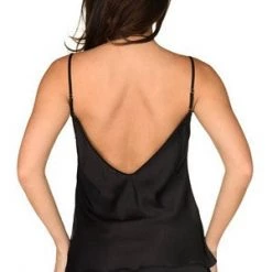 Velvet Kitten Black Sensual Satin Cami Set Clearance