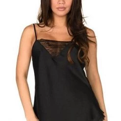 Velvet Kitten Black Sensual Satin Cami Set Clearance