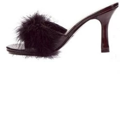 Ellie Shoes Trending Sellers 3.5 Inch Heel Maribou Slipper
