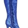 Ellie Shoes Clearance Blue 4 Inch Glitter Boot