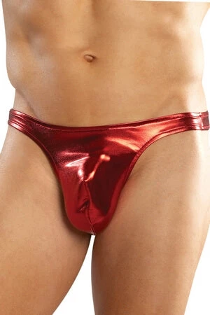 Male Power Men's Shiny Red Bong Thong 1 Male Power Men's Shiny Red Bong Thong