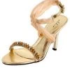 Ellie Shoes  Shoes & Boots Gold 4.5 Inch Rhinestone Heel