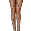 Sky Hosiery Inc. Fishnet Pantyhose With Diamond Net Design