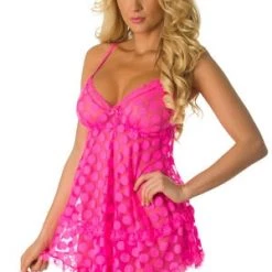 Velvet Kitten Clearance Pink Dot Me Up Babydoll