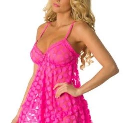 Velvet Kitten Clearance Pink Dot Me Up Babydoll