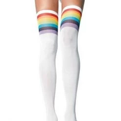 Leg Avenue Hosiery Opaque Rainbow Thigh Highs